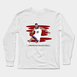 Cartoon of a basketball player Long Sleeve T-Shirt